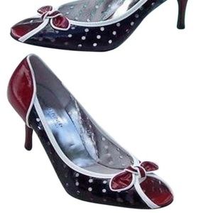 Donald J. Pliner Shoes - Couture Perforated Patent Leather Pump Shoe Peep T Donald J. Pliner Shoes - Couture Perforated Patent Leather Pump Shoe Peep T